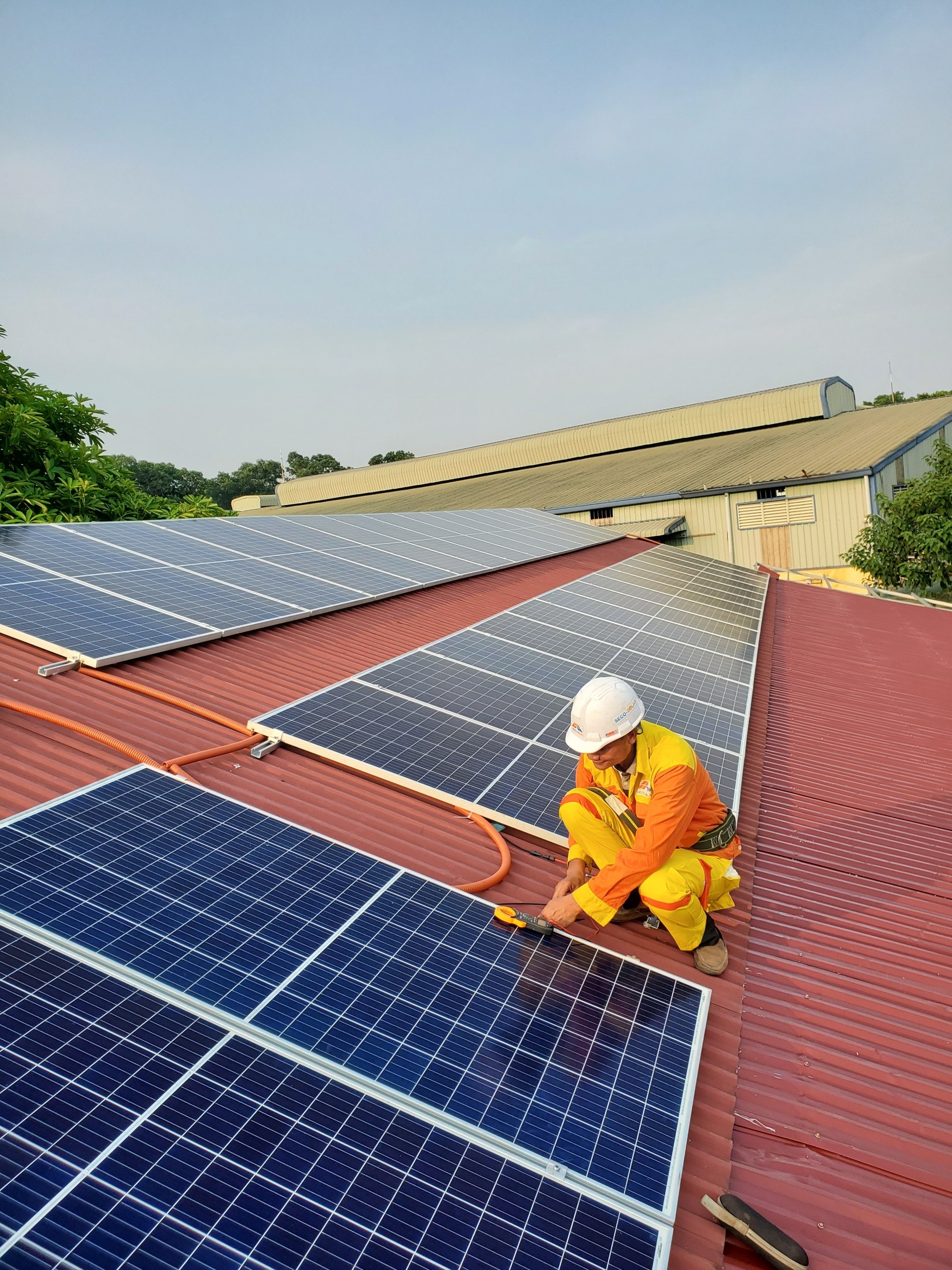 Installation de panneaux solaires